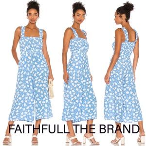 Faithfull the Brand Floral Belted Jumpsuit Sz 6